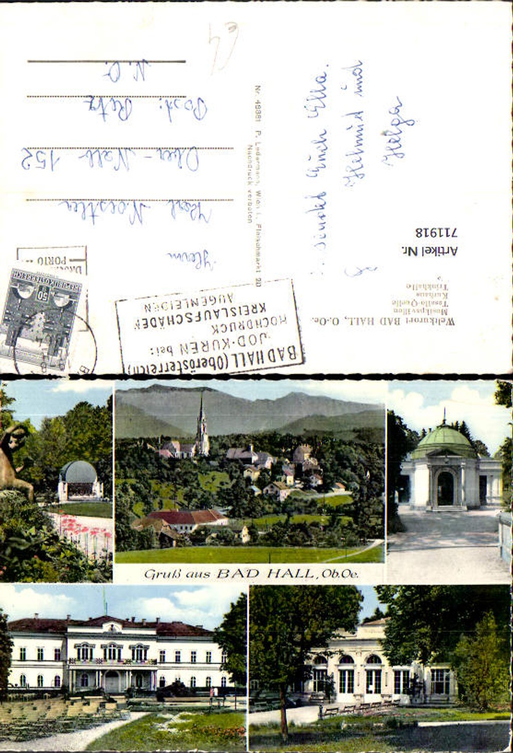 711918 Multi-image AK Bad Hall Music Pavilion Tassilo Spring Kurhaus Drinking Hall
