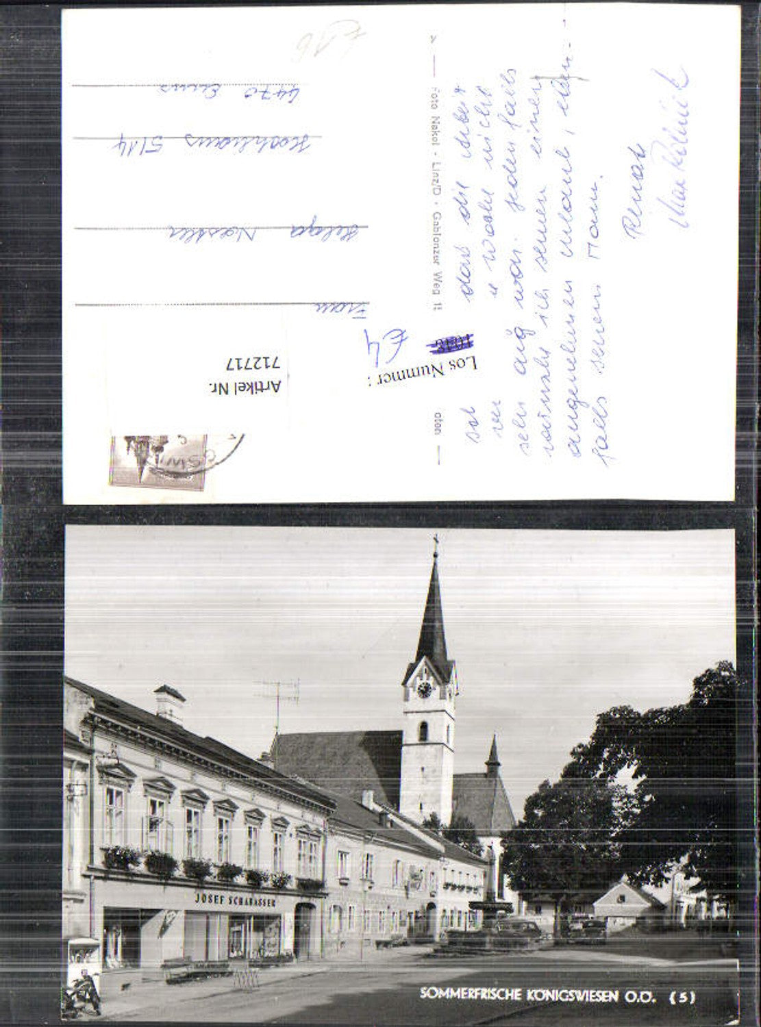 712717 great AK Königswiesen business Josef Schabasser Freistadt