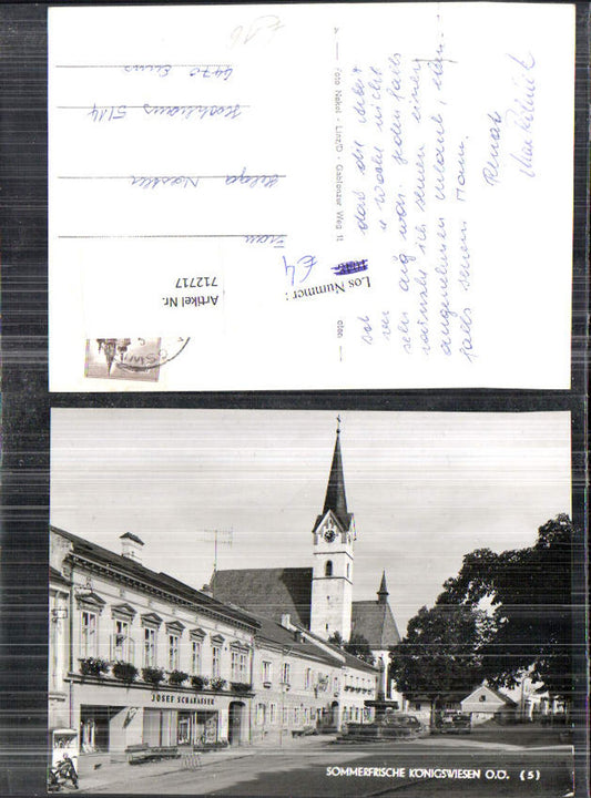 712717 tolle AK Königswiesen Geschäft Josef Schabasser Freistadt