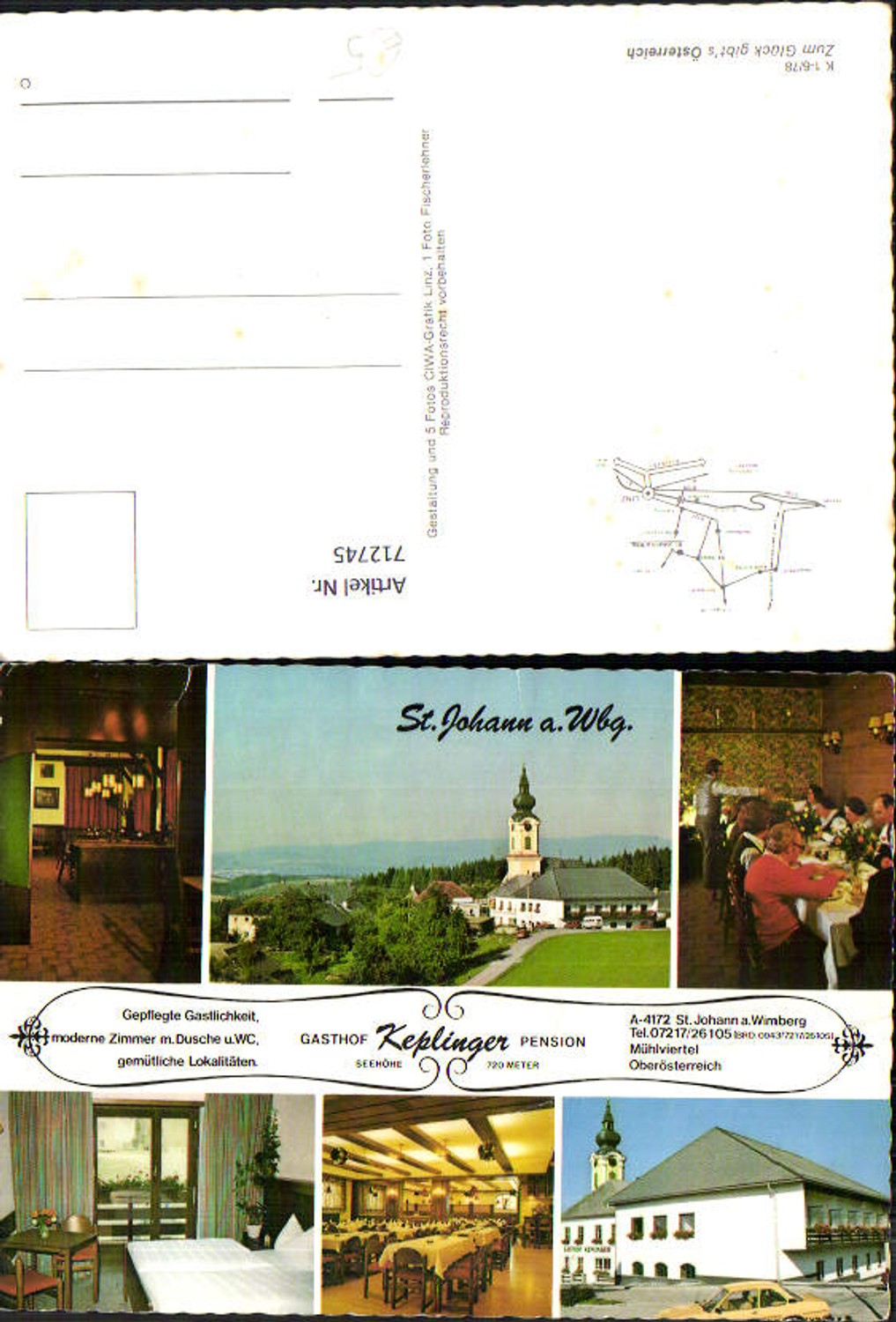 712745 Multi-image AK St Johann am Wimberg Mühlviertel Gasthaus Keplinger Pension