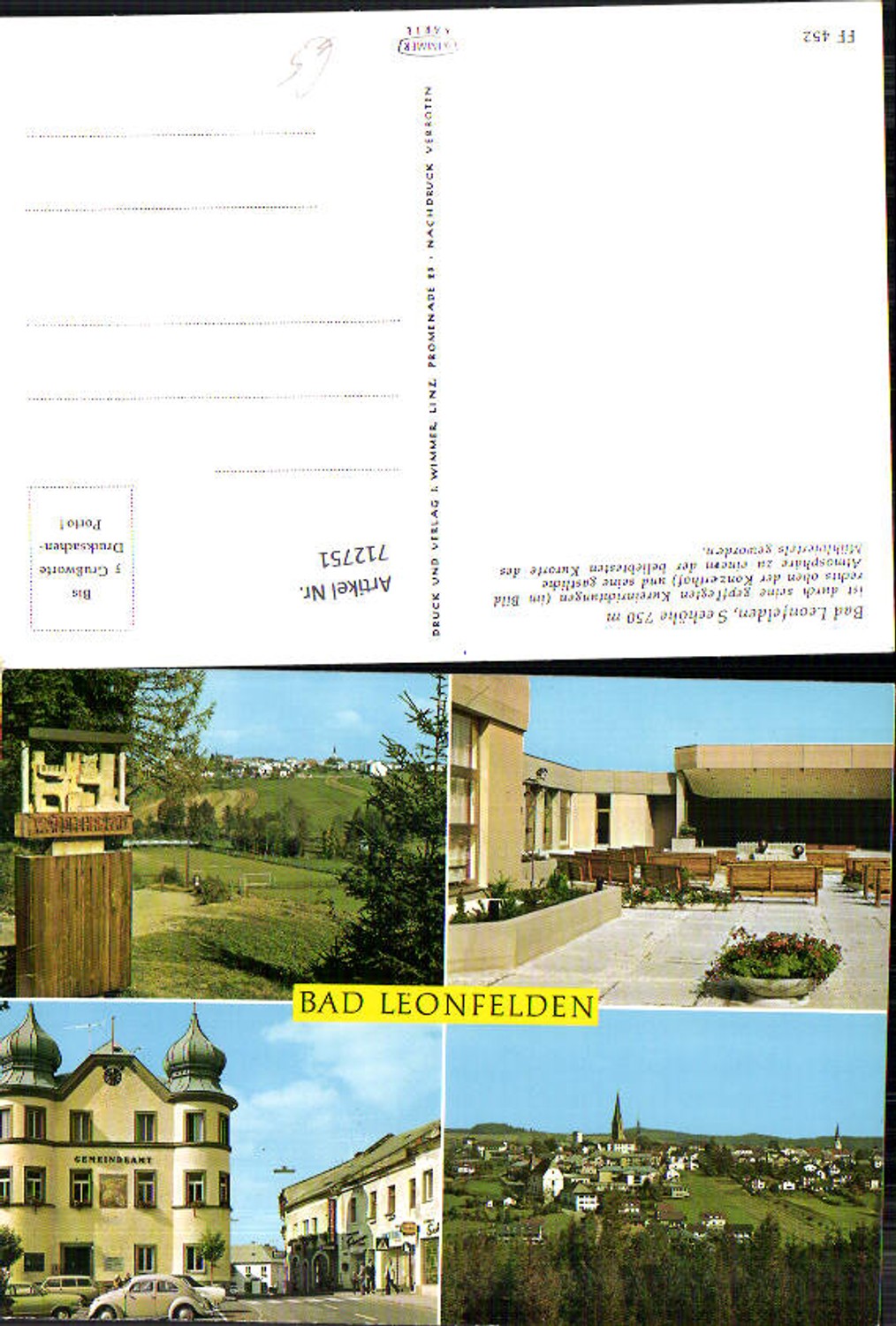 712751 Multi-image AK Bad Leonfelden Kurhaus Municipal Office VW Beetle