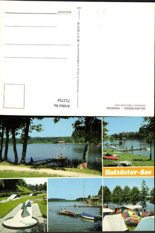 712754 Mehrbild AK Holzöster-See Franking Innviertel Minigolf Camping Strandleben
