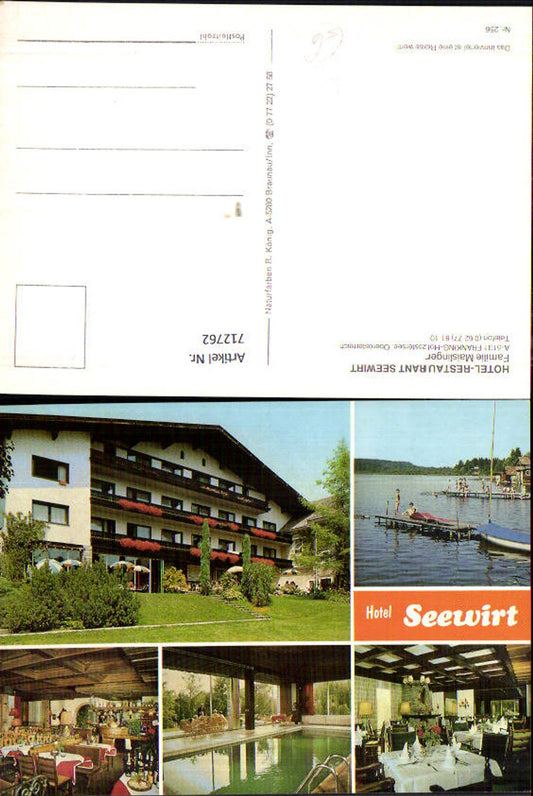 712762 Mehrbild AK Franking Holzöstersee Hotel Restaurant Seewirt Hallenbad Badesteg