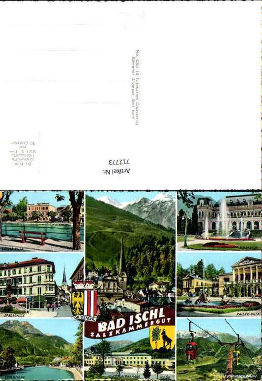 712773 Multi-image AK Bad Ischl Salzkammergut Pfarrgasse Leharvilla Kurhaus Esplanade