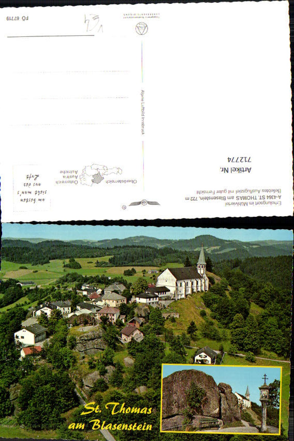 712774 Multi-image AK St. Thomas am Blasenstein pub Alpine aerial photograph FÖ 67719