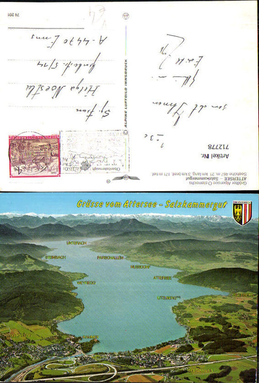 712778 Aerial photograph Attersee Salzkammergut Kammer Weyregg Litzlberg Nussdorf pub Alpine aerial photo 74201