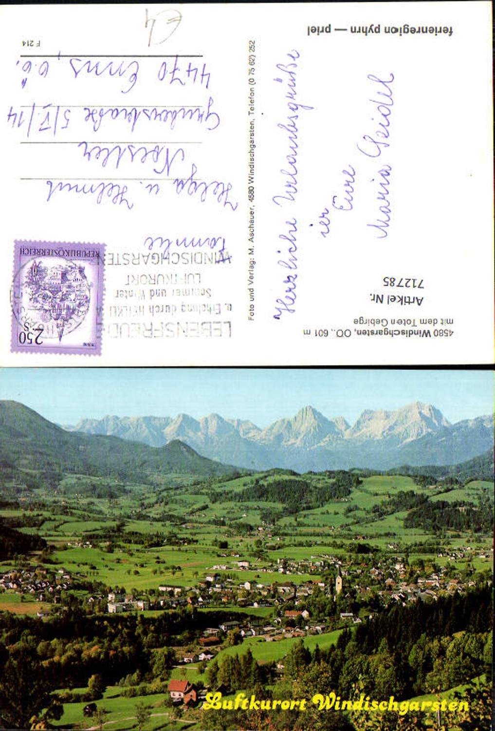 712785 Windischgarsten with the Totes Gebirge mountains (total view)
