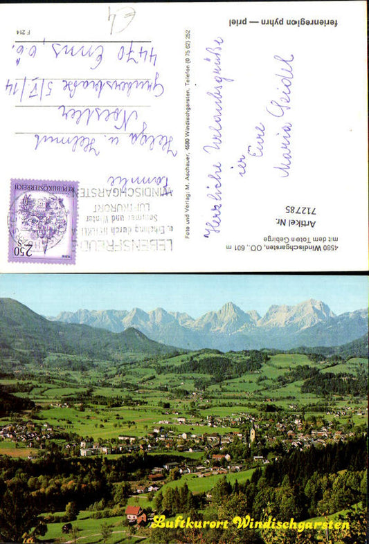 712785 Windischgarsten with the Totes Gebirge mountains (total view)