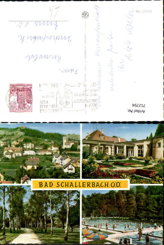 712794 Mehrbild AK Bad Schallerbach Kurhaus Schwimmbad Allee Park