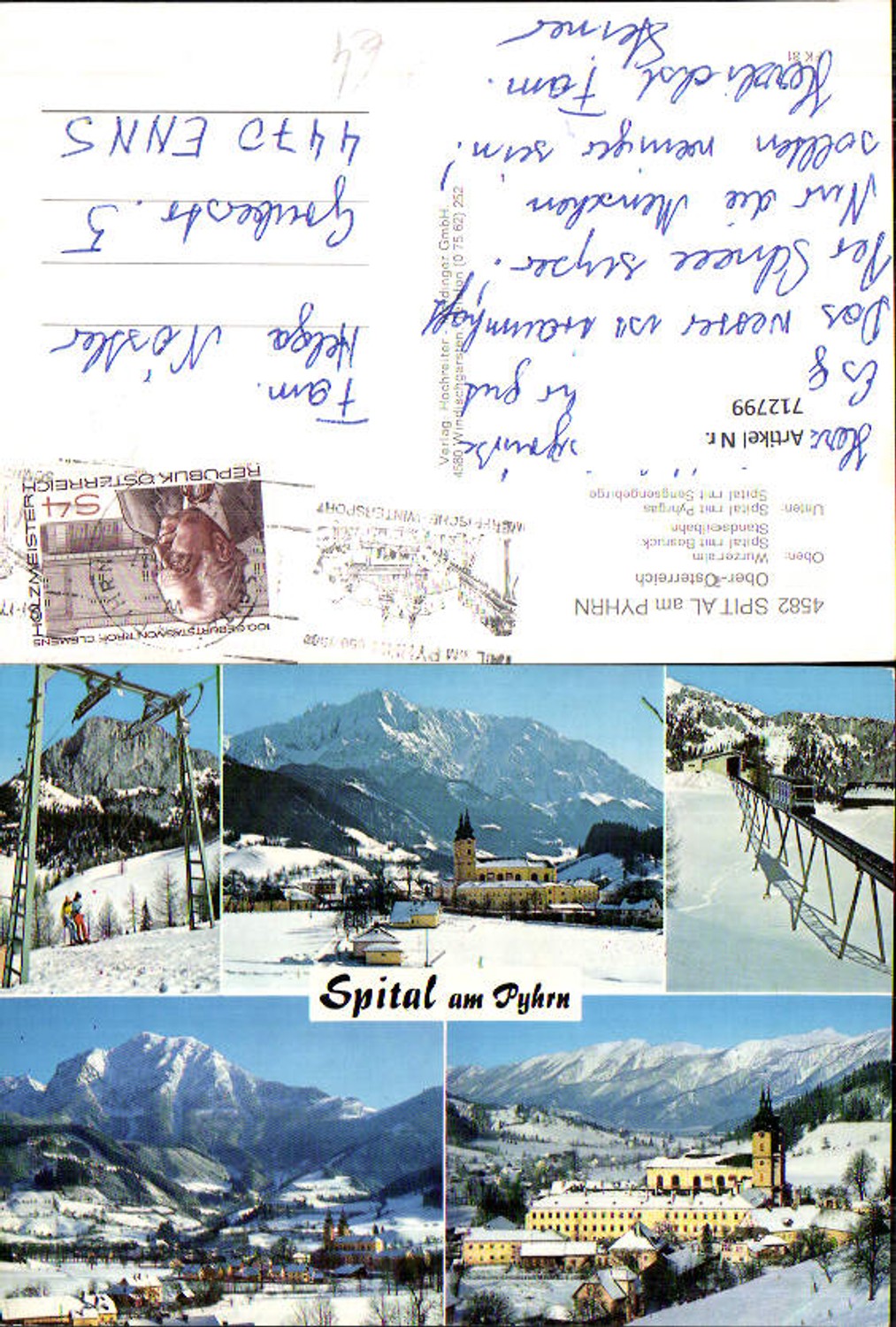 712799 Mehrbild AK Spital am Pyhrn Wintersport Schlepplift Bergbahn Krankenhaus Wurzeralm