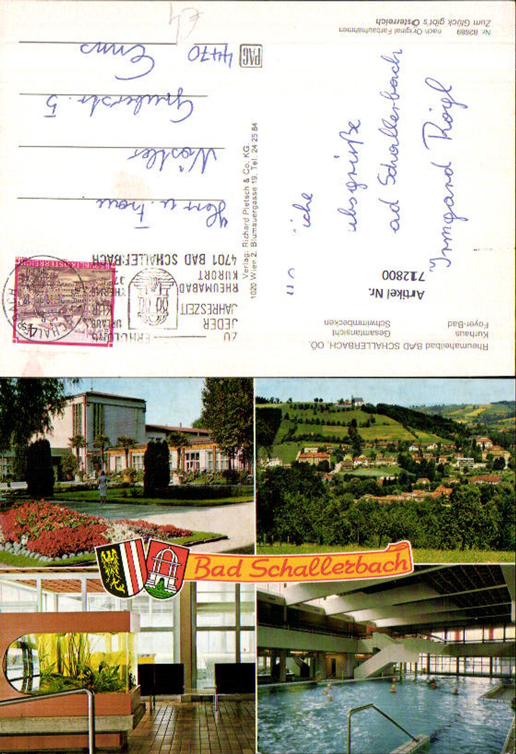 712800 Mehrbild AK Bad Schallerbach Kurhaus Hallenbad