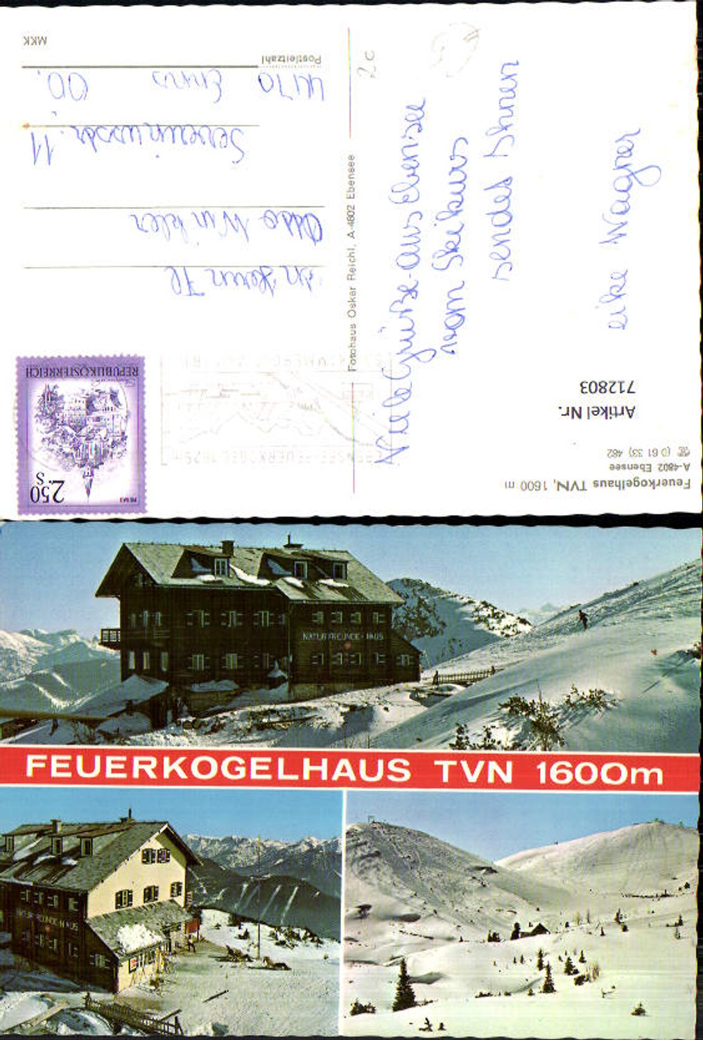 712803 Mehrbild AK Feuerkogelhaus Ebensee Wintersport