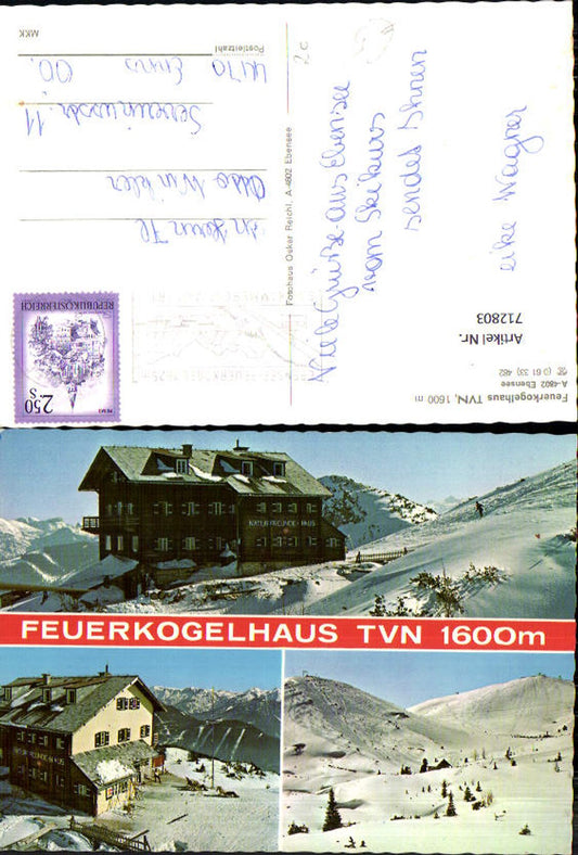 712803 Mehrbild AK Feuerkogelhaus Ebensee Wintersport