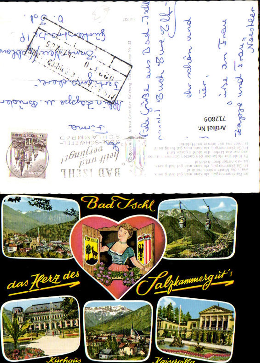 712809 Mehrbild AK Bad Ischl Herz d. Salzkammerguts Kurhaus Kaiservilla Seilbahn