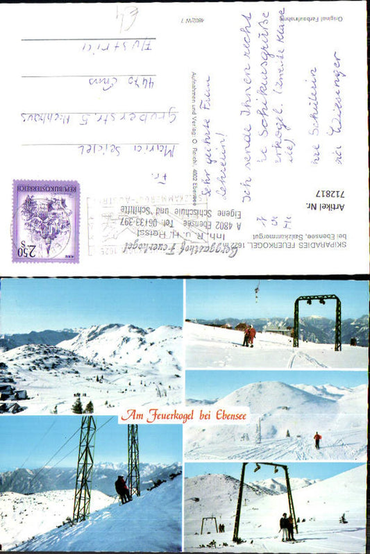 712817 Multi-image AK Am Feuerkogel near Ebensee Winter sports ski lift