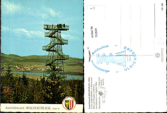 712824 Ulrichsberg am Böhmerwald, Moldaublick observation tower, Alpine aerial photograph FÖ 385