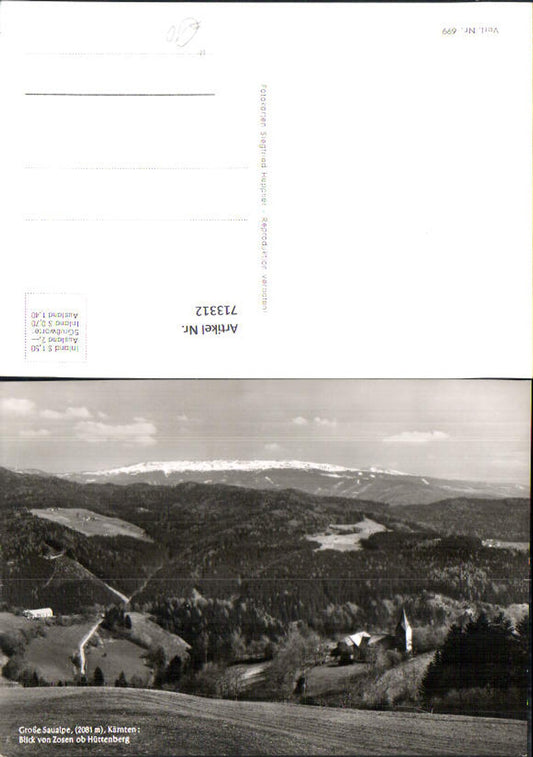 713312 Zosen ob Hüttenberg St. Oswald b. Eberstein in Kärnten Görtschitztal Saualpe