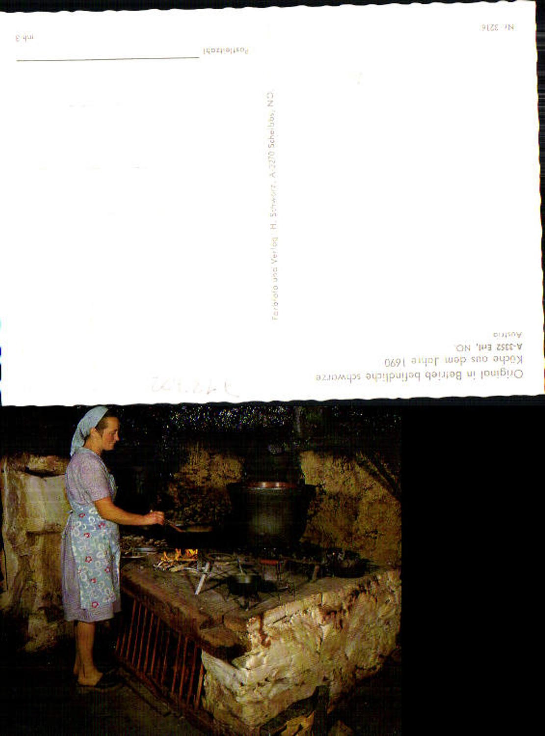 713702 Ertl St. Peter in der Au Schwarze Kuchl 1690 Küche