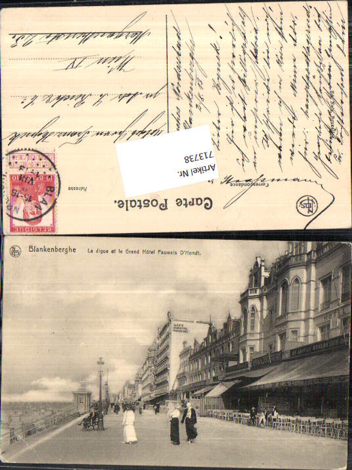 713738 Blankenberghe Blankenberge La Digue Grand Hotel Pauwels Hondt