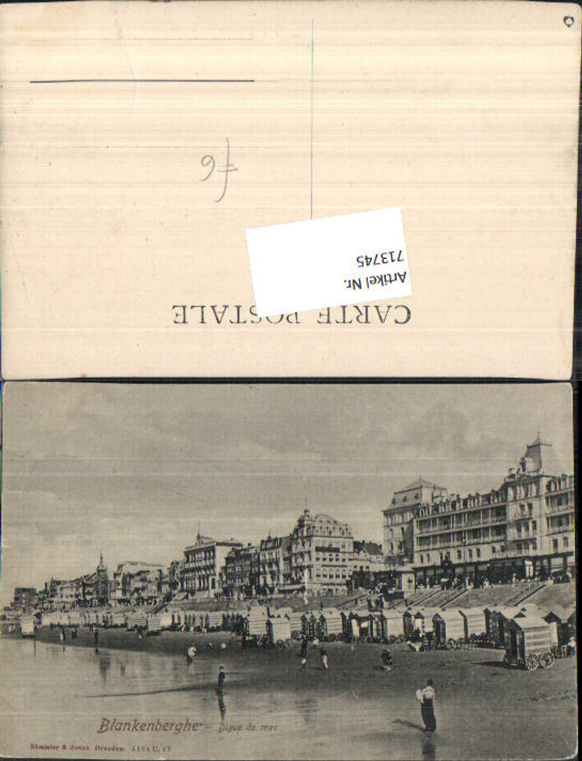 713745 Blankenberghe Blankenberge Strand Strandleben Grand Hotel