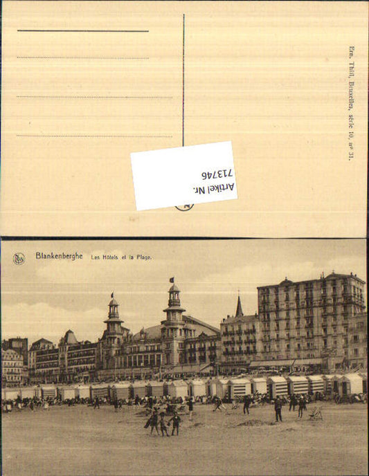 713746 Blankenberghe Blankenberge Les Hotels et la Plage Strand