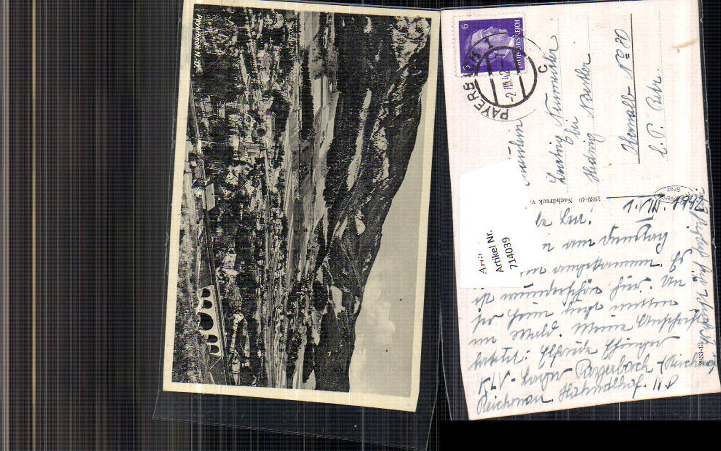 714039 Payerbach Niederdonau Feldpost Obernalb Retz