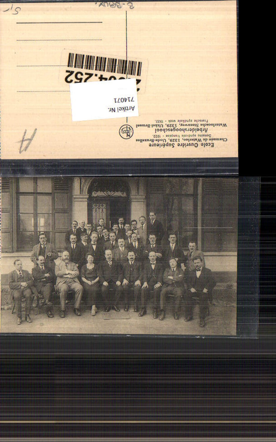 714071 Uccle Bruxelles Ukkel Brüssel Ecole Ouvriere Superieure Chaussee de Waterloo Arbeidershoogeschool