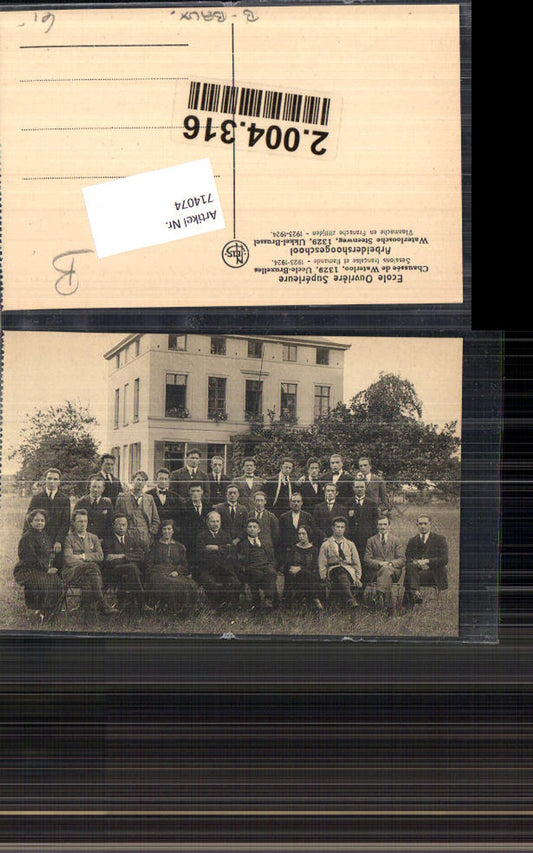 714074 Uccle Bruxelles Ukkel Brüssel Ecole Ouvriere Superieure Chaussee de Waterloo Arbeidershoogeschool