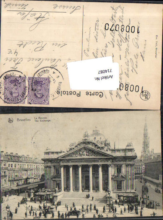 714087 Brüssel Bruxelles Börse Bourse Exchange gel Riedt Zürich Stäfer