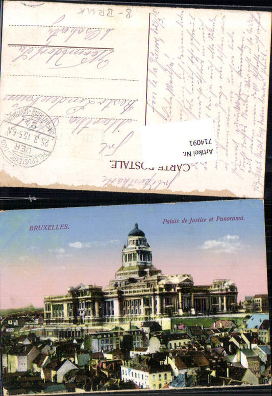 714091 Brüssel Bruxelles Palais de Justice Feldpost Wermsdorf Oschatz