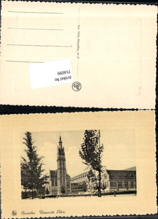 714099 Brüssel Bruxelles Universität Libre