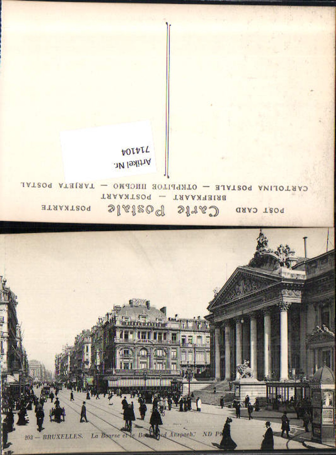 714104 Brussels Bruxelles La Bourse Börse Boulevard Anspach