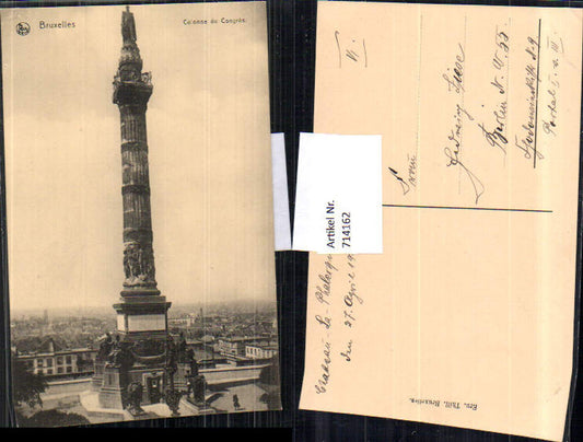 714162 Brüssel Bruxelles Colonne du Congres