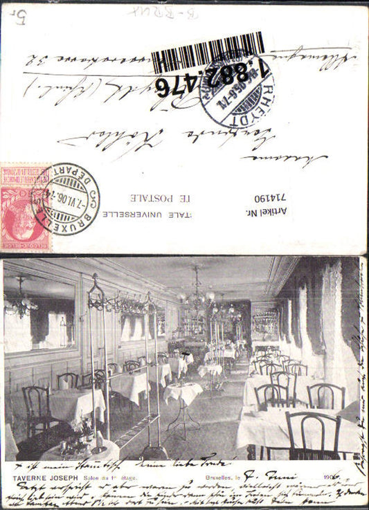 714190 Brüssel Bruxelles Taverne Joseph Salon Gasthaus Cafe