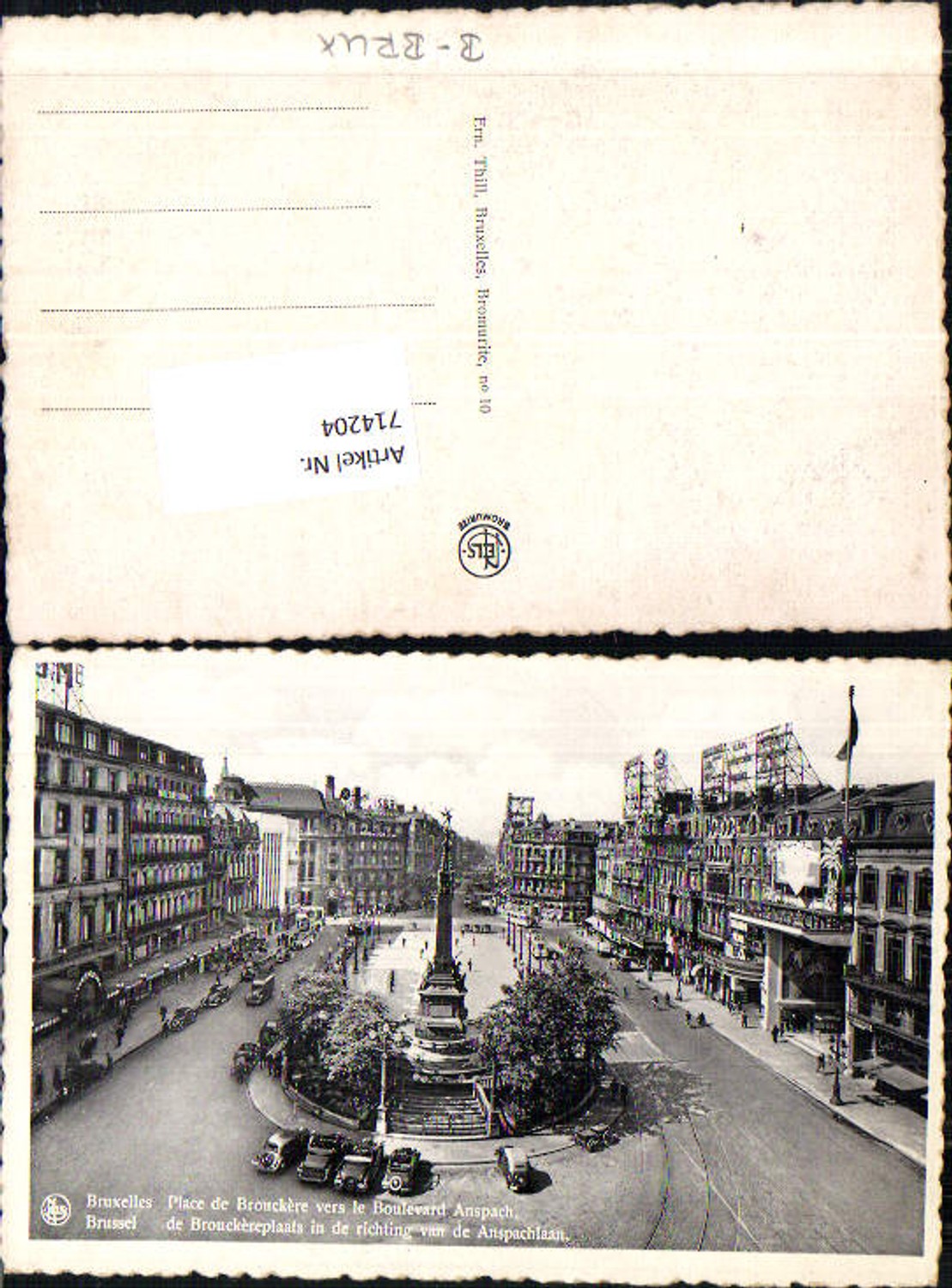 714204 Brussels Bruxelles Place du Brouckere