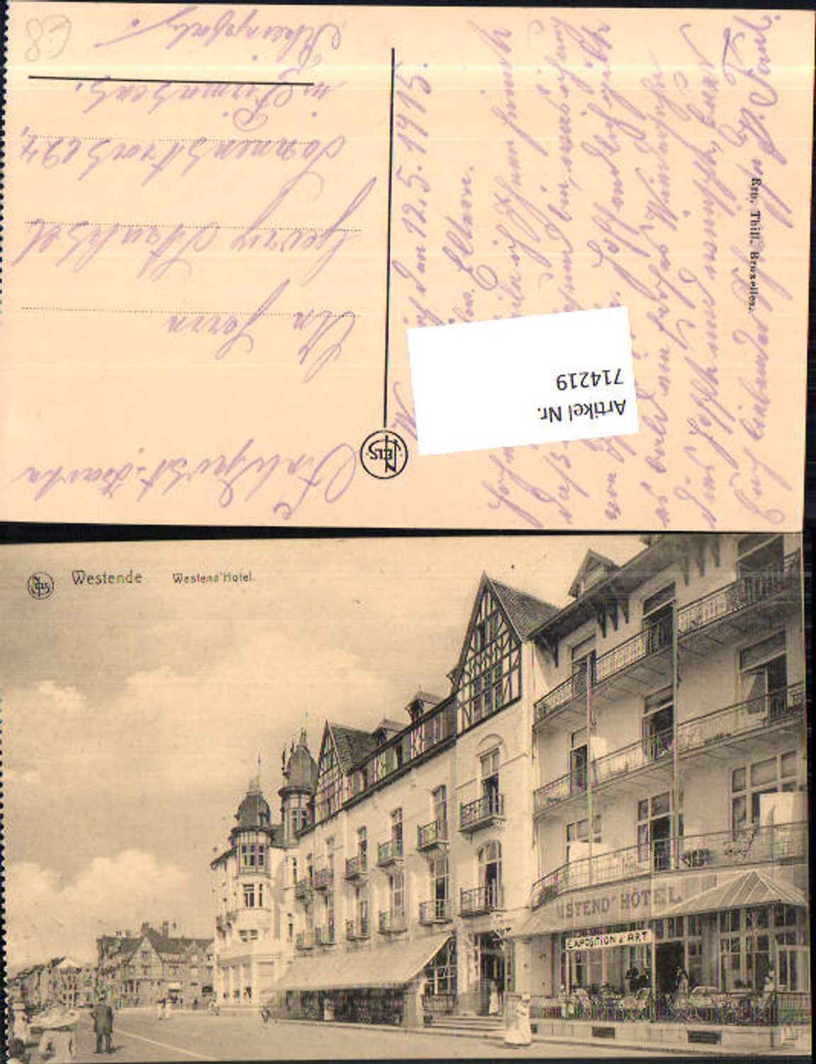 714219 Westende Westend Hotel K.D. Feldpost Pirmasens
