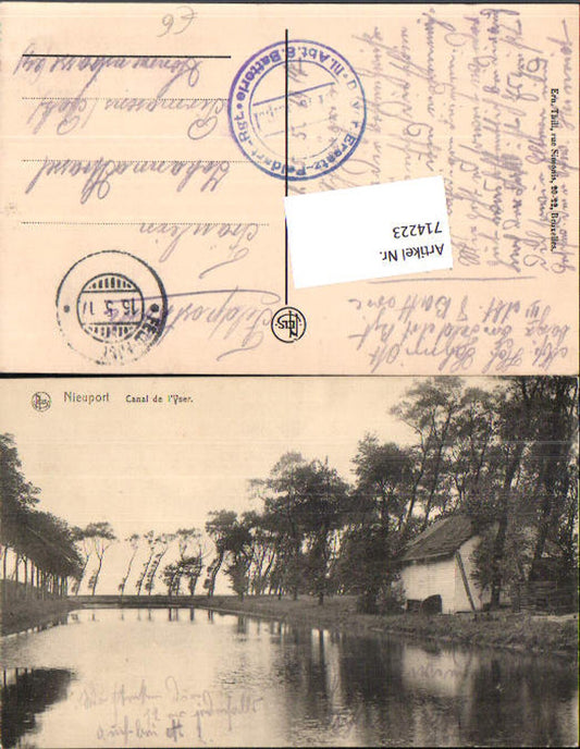 714223 Nieuport Canal de Yser K.D. Feldpost Pirmasens