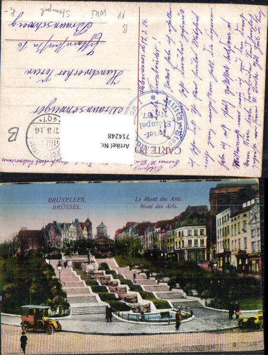 714248 Brüssel Bruxelles Le Mont des Arts Kunsthügel Feldpost