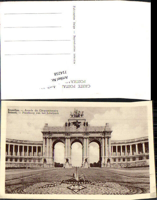 714258 Brüssel Bruxelles Arcade du Cinquantenaire