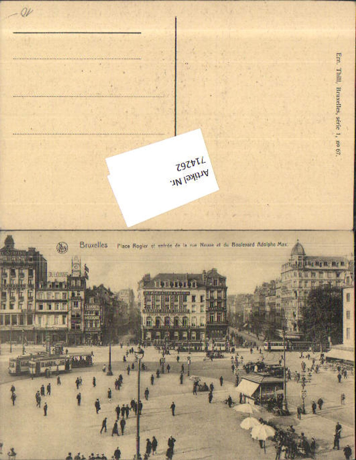 714262 Brüssel Bruxelles Place Rogier Boulevard Adolphe max Straßenbahn