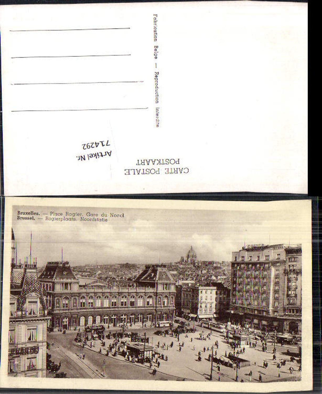 714292 Brüssel Bruxelles Place Rogier Gare du Nord Bahnhof