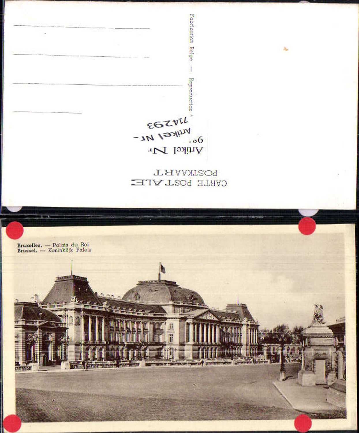 714293 Brussels Bruxelles Palais du Roi