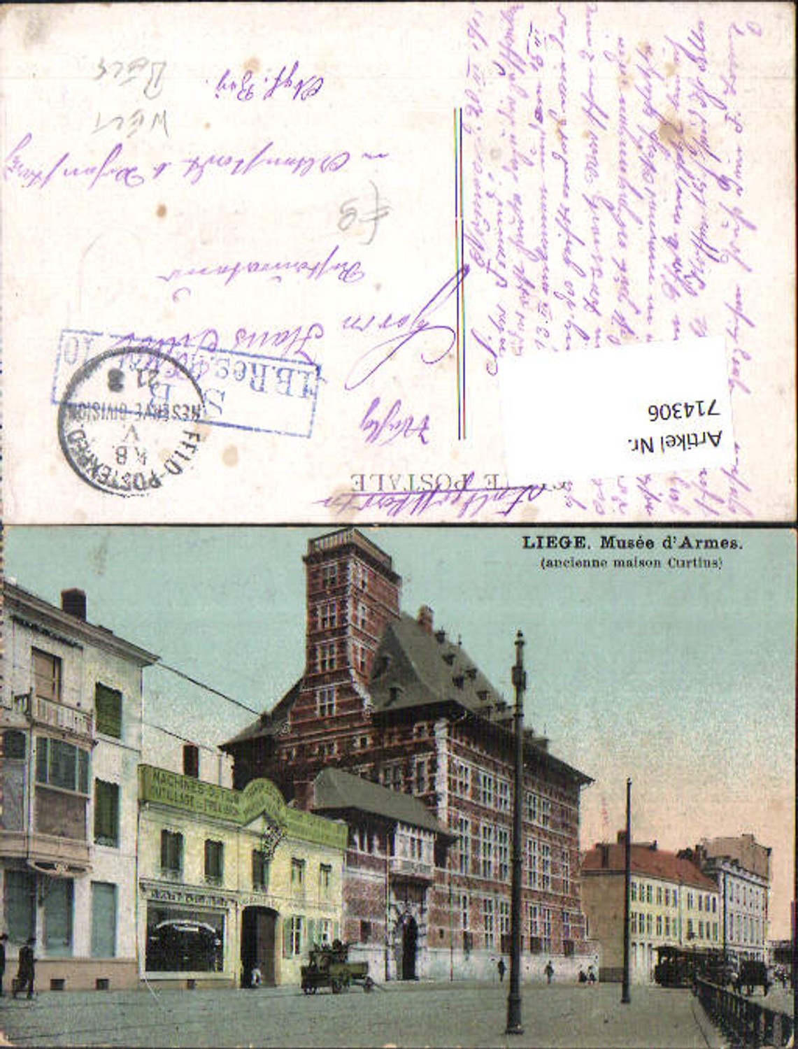 714306 Liege Lüttich Musee d`Armes Partie Feldpost Altenstadt