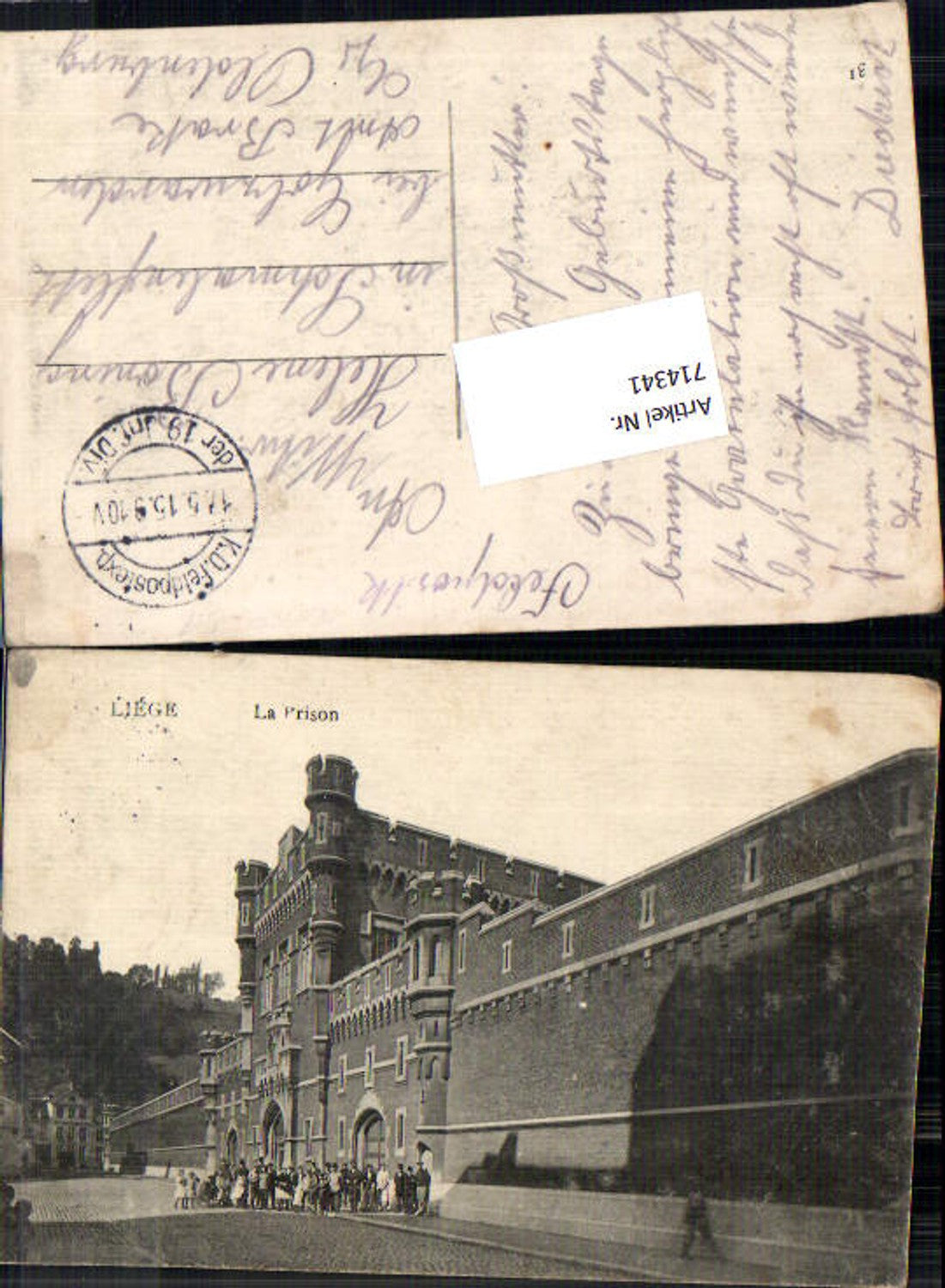 Liege Lüttich Prison Gefängnis K.D. Feldpost Schmalenfleth Golzwarden Brake