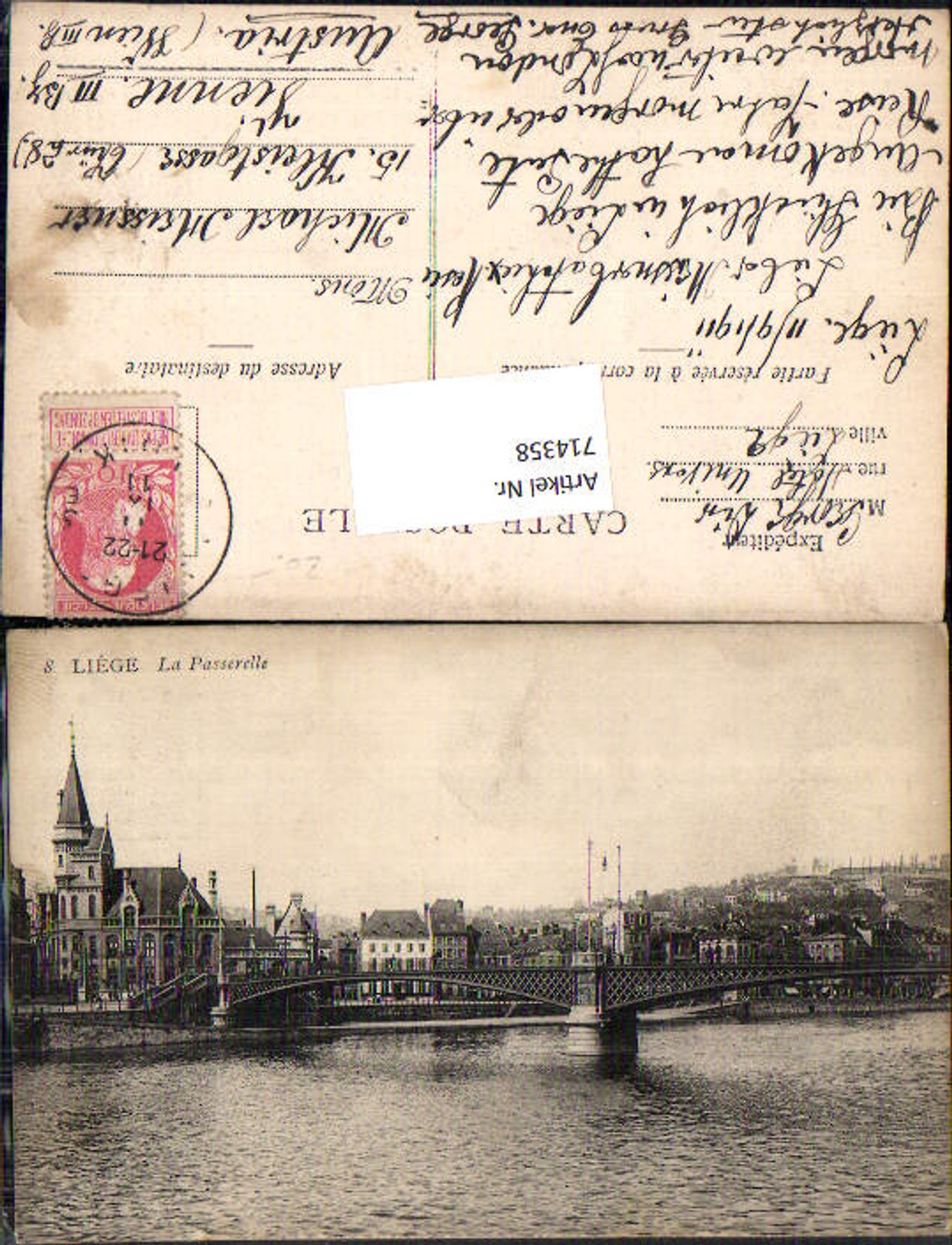 714358 Liege Liège La Passerelle Bridge