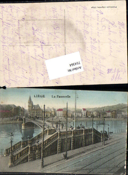 714364 Liege Lüttich La Passerelle Brücke