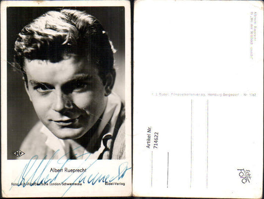 714622 Autogrammkarte Albert Rueprecht Rüdel Verlag original signiert