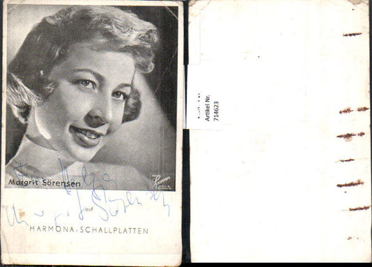 714623 Autogrammkarte Margrit Sörensen signiert