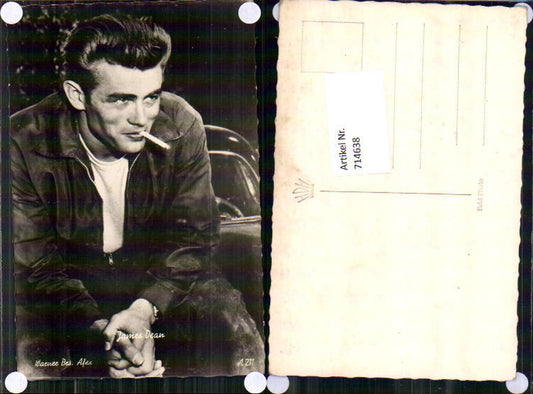 714638 James Dean original Autogrammkarte Zigarette rauchen
