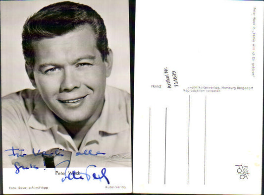 714639 Peter Weck original signiert Autogrammkarte Rüdel Verlag